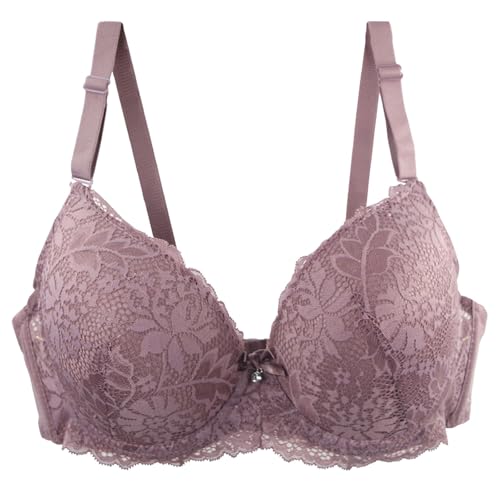 Soutien-gorge pour femme sous-vêtements élastiques en dentelle noire 46DD