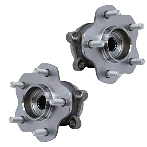 Image of TRQ Rear Left and Right Wheel Bearing and Hub Assembly Set 2 Piece Compatible with 14-17 Nissan Juke AWD 14-19 Rogue AWD 14-15 Rogue Select 17-22 Sport