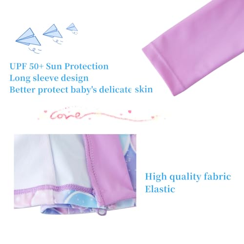 Image of UMELOK Baby Girl One Piece Swimsuit Infant Rash Guard Bathing Suit