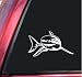 ShadowMajik Great White Shark Vinyl Decal Sticker (6" X 3.3", White)