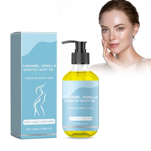 Olio Idratante Alla Vaniglia e Caramello Per Il Corpo, Da Massaggio Per La Cura Della Pelle - 100 Ml