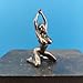 Black Brass Sexy Kneeling Posture Yoga Posture Beauty Female Girl Statue,Metal Yoga Nude Woman Sculpture Figurines Miniatures Body Art Crafts Desktop Car Ornaments