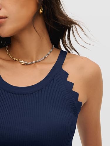 Image of ANRABESS Womens Summer Tank Tops Sleeveless Ribbed Camisole | Spaghetti Strap Cami Sweater, Soft Lightweight, Slim Knit, Casual Beach Vacation Travel Office Clothes, Spring Fall Layering