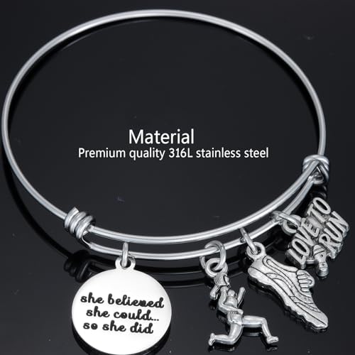 Runner Gifts for Women Her Teens Marathon Team Inspire Birthday Cross Country Running Bracelet2