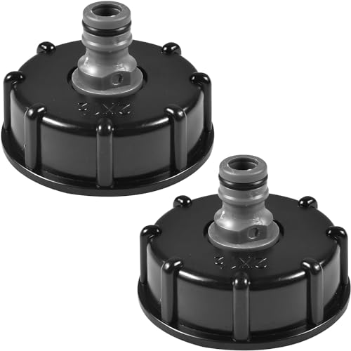 UieaMsio Adattatori Ibc, Tappo Serbatoio Ibc, S60x6 IBC Raccord, 1/2 pollice Tappo foro Filettatura, adatto per collegare tubi dell'acqua e scatole di pioggia