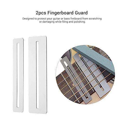 KKmoon Guitar Luthier Tool Kit 1pc Guitarra Fret File + 2pcs Fingerboard Protetor + 1pc Guitar Fret
