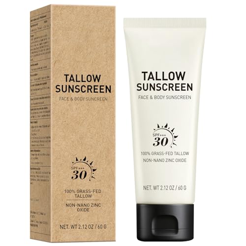 Top 5 Zinc Oxide Sunscreens: Your Complete Guide 3 Beef Tallow Mineral Sunscreen SPF with Zinc Oxide – Natural Face & Body Sunblock