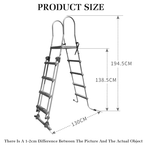 Escalera Retráctil para Piscina Acero Inoxidable 250kg miniatura 2