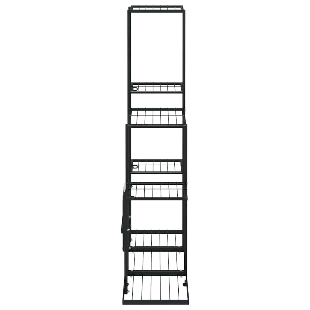 Générique Stojak na rośliny Metal 88 cm Czarny