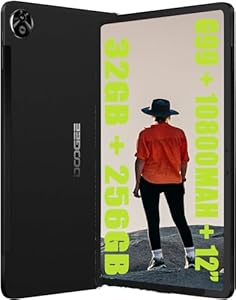 DOOGEE T20 Ultra Touch Tablets (2024), 32GB RAM + 256GB ROM (TF 2TB) Octa-Core, 1080mAh Battery, TÜV SÜD 12 Inch Pollici 2.4K, Dual 4G LTE/SIM, 16MP + 8MP, Android 13, Widevine L1/Japan Audio