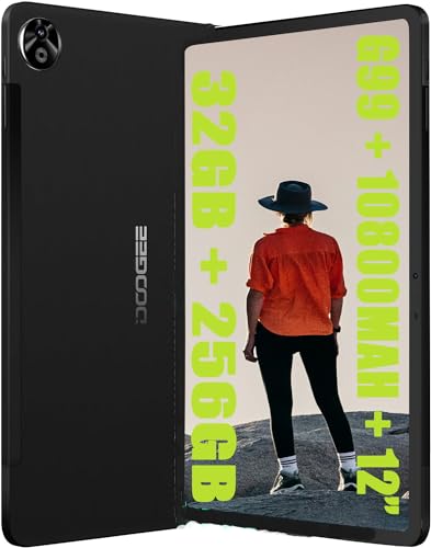 DOOGEE T20 Ultra Touch Tablets (2024), 32GB RAM + 256GB ROM (TF 2TB) Octa-Core, 1080mAh Battery, TÜV SÜD 12 Inch Pollici 2.4K, Dual 4G LTE/SIM, 16MP + 8MP, Android 13, Widevine L1/Japan Audio