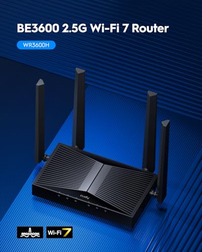 Image of Cudy BE3600 Dual-Band Wi-Fi 7 Router, Lightning-Fast Speeds, 2.5G Multi-Gig Connectivity, Far-Reaching Coverage, Smooth and Stable, Cudy Mesh and APP Support, WR3600H