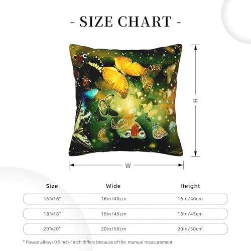Housse de coussin en velours côtelé texturé de qualité supérieure style papillon - 5