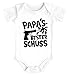 MoonWorks® Baby Body Papas Bester Schuss Papa-Sprüche lustig Vatertagsgeschenk Bio-Baumwolle Jungen & Mädchen weiß 0-3 Monate
