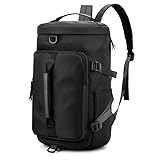 Mochila esportiva, bolsa mensageiro, treinamento fitness, futebol, academia, à prova d'água(preto)