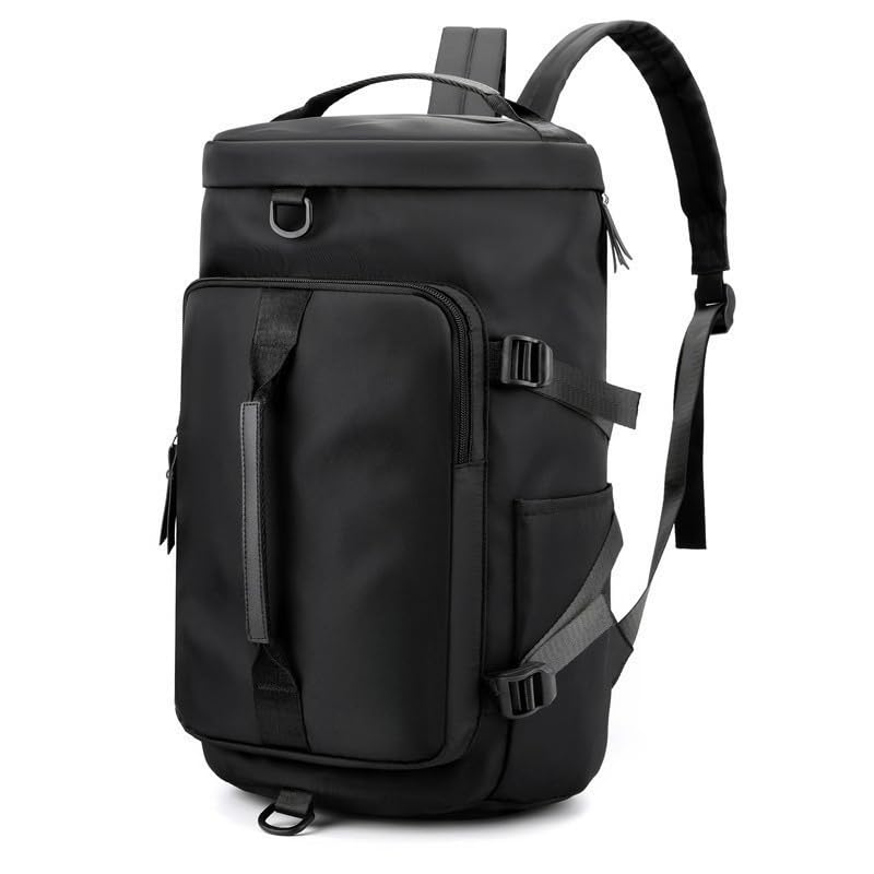 Mochila esportiva, bolsa mensageiro, treinamento fitness, futebol, academia, à prova d'água(preto)