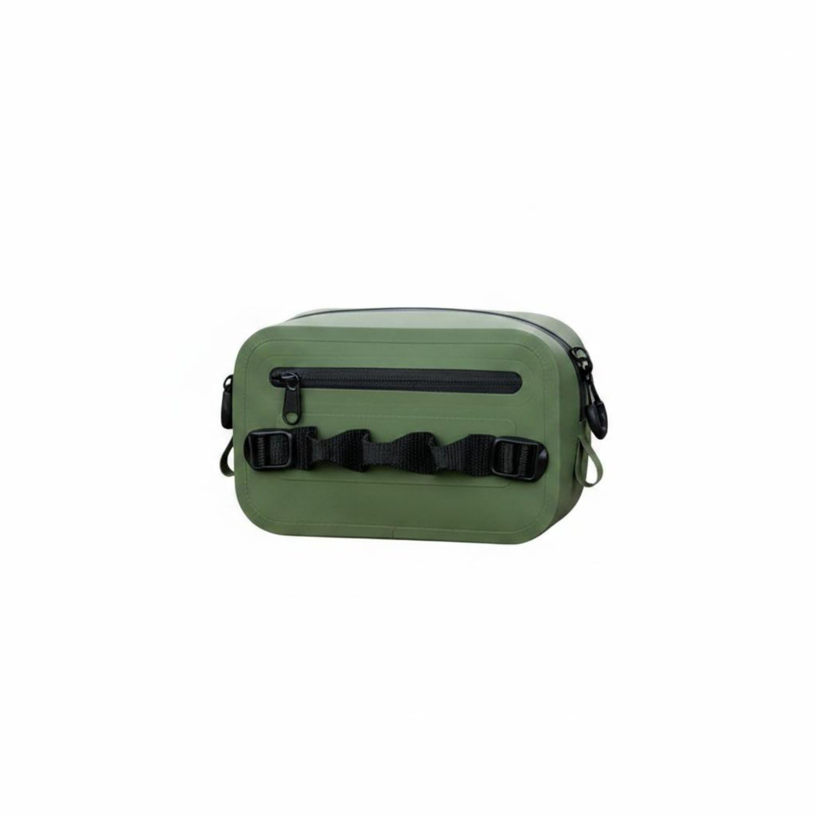 Buckle Closure Fishing Waist Bag Zippered Fishing Waist Pack Compact Chest Pack Structured, Army Green-image-8