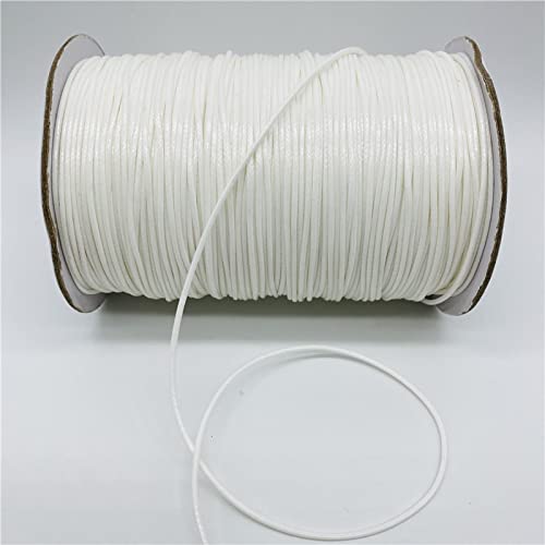 Perlenfaden-Bastelschnur, Baumwoll-Makramee-Seilschnur, Perlenschnur, 10 Yards/Lot, 1 mm gewachste Schnur, PU-Lederfaden, Schnur, Schnur, Riemen, Halskette, Seil for die Schmuckherstellung, DIY-Armban