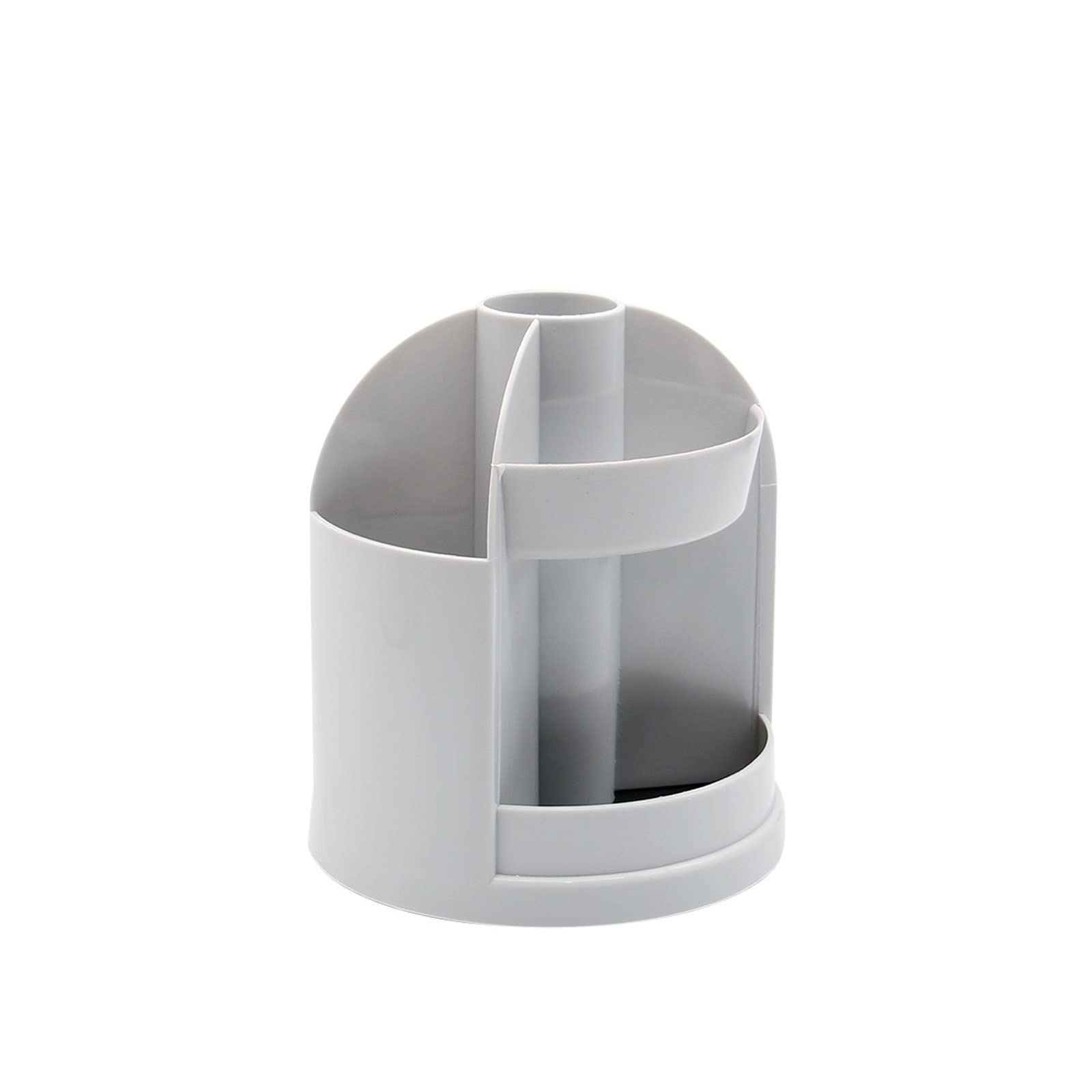 JINGYAN Pencil Holders Multi-function rotating large-capacity pen holder pencil makeup storage box desktop rack on file school office(Gray)