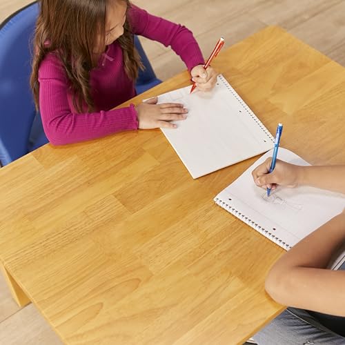 Image of ECR4Kids 36in x 24in Rectangular Hardwood Table with 14in Legs, Kids Furniture, Honey