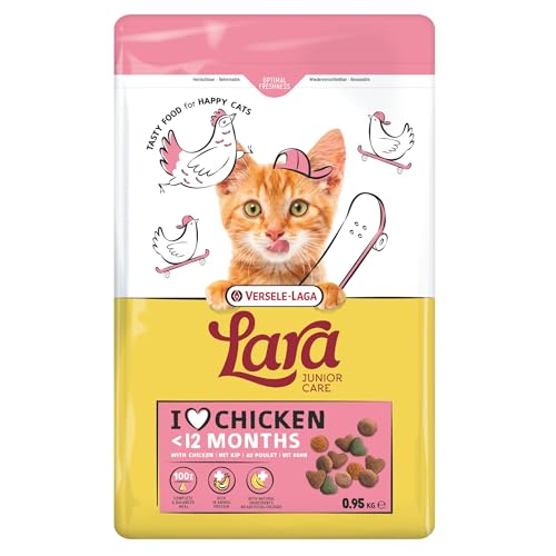 Image of Versele Lara Junior Cat Food with Chicken | 950g | Complete Kitten Food for Healthy Growth | Balanced Nutrition & Chicken Flavour