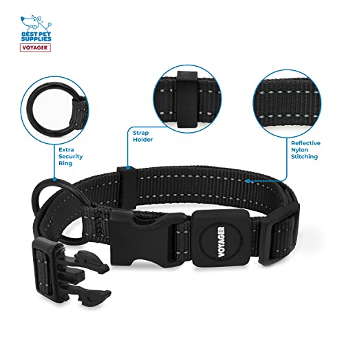 Best Pet Supplies Reflective Dog Collar with Adjustable Length, Heavy-Duty Buckle, and Strong Leash D-Ring, Training, Walking - Image 2