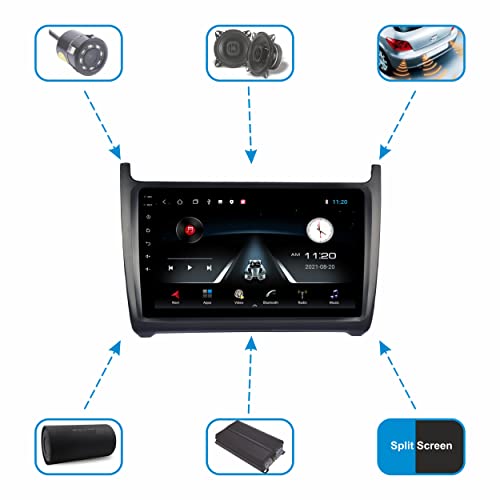 Image of 9 Inches Advanced Car Radio Receiver Android System for Volkswagen Ameo with 2GB /32GB RAM & ROM, Gorilla Glass /Full HD Display /WiFi /GPS /SWC and HD Parking Camera
