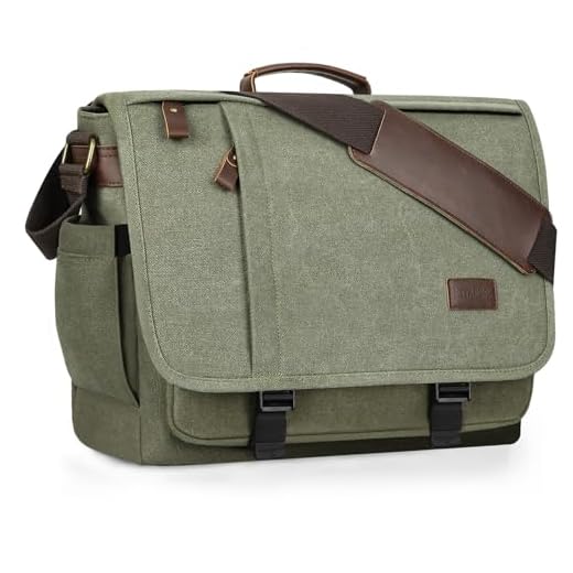 Water-Resistant Canvas Laptop Messenger Bag