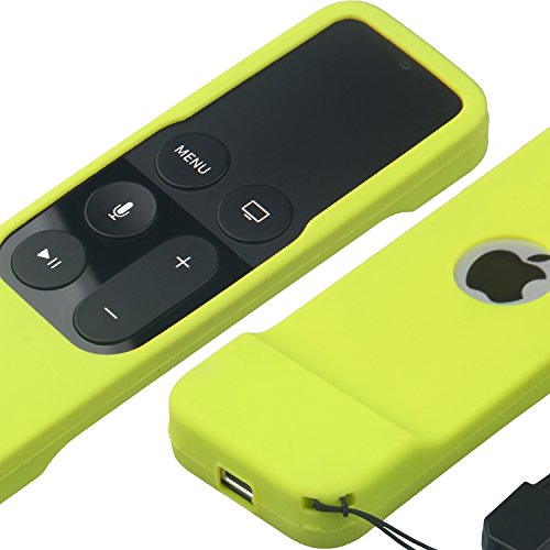 Remote Case For Apple Tv 4Th/4K 5Th Generation, Akwox Light Weight [Anti Slip] Shock Proof Silicone Remote Cover Case With Lanyard (Green) - Not For Series 6 Gen 2021 #TOP2