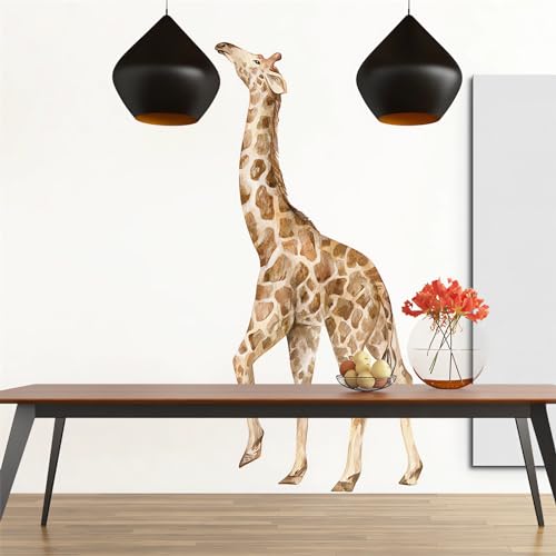 Vinilo decorativo grande jirafa con manchas, removible miniatura 6