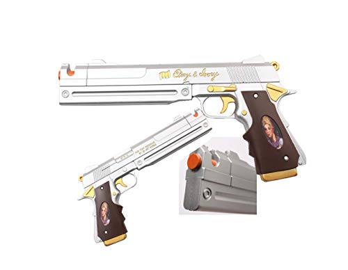 Blazing S. New Game Dante Ebony and Ivory Foam Gun Hand Cannon Prop Cosplay Game Anime Xmas Black & Silver Set product thumbnail 8