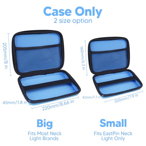 Image of Storage Case for EastPin Neck Light (Case Only), Zipper Carring Box with Organizer Pouch for Cable, Glasses, Reading Accessories Book Page Holder Bookmarks and Craft Knitting Crochet Sewing Supplies