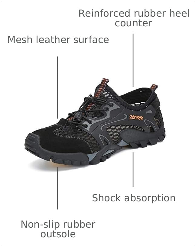 Image of FLARUT Men's Sandals Barefoot Hiking Shoes Quick Dry Breathable Mesh Lightweight Outdoor Training Water Walking Shoes