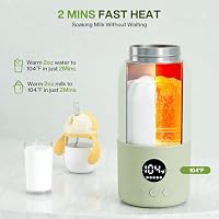 Portable Bottle Warmer for Travel, Fast Heating Baby Bottle Warmer with Keep Warm Function, Portable Milk Warmer for Breast Milk & Formula, 13oz Large Capacity On-the-Go Feeding Solution — image 2