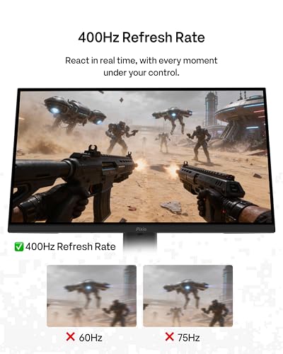 Image of Pixio PX258 Hayabusa 24.5 inch (24 inch / 25 inch Equivalent) 400Hz Refresh Rate FHD 1080p Resolution Fast IPS Panel 1ms GTG Response Time Gaming Monitor with PS2S Ultrawide Heavy-Duty Premium Single