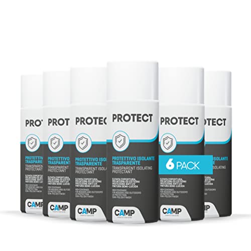 Barniz madera exterior e interior impermeabilizante transparente CAMP Protect Spray 6x400ml