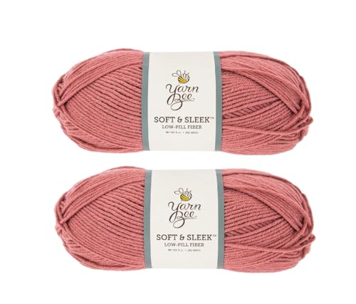 Image of Hobby Lobby Yarn Bee Soft & Sleek Yarn, 620 Spice, Set of 2 | 4 Medium Weight, 100% Low Pill Acrylic, 232 Yards Per Skein