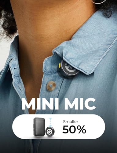 Image of Lark M2 Lavalier Wireless Microphone Compatible with iPhone /Camera /Android /PC, 48kHz /24-bit High Audio, 300m Range, Noise Cancelling, 40h Use, YouTube, Vlog, Streaming
