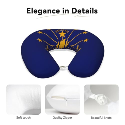 Almohada U shaped de espuma viscoelástica para viaje miniatura 3