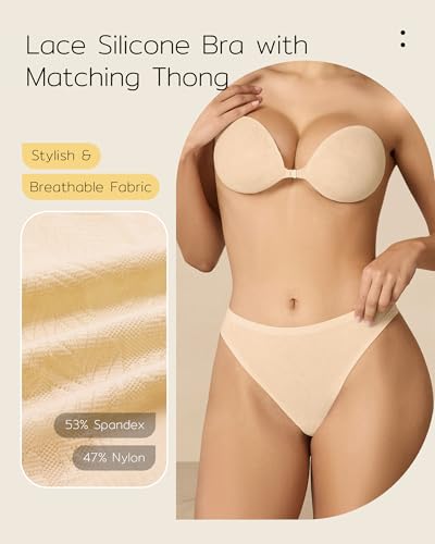 Image of Niidor Sticky Bra Invisible Stick on Bra Backless Strapless Women's Adhesive Bras Ladies Invisible Bras