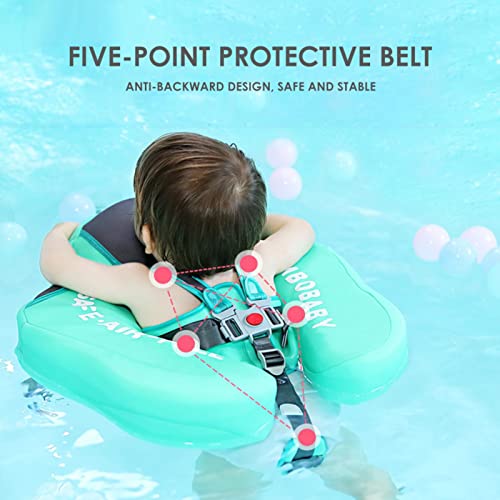 Boia de bebê, sem virar para piscina com dossel FPS 50 + proteção solar, com proteção solar removíve