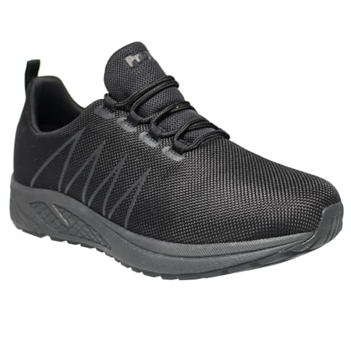 Propet Mens Tour Knit Trek Lace Up Sneakers Shoes Casual - Black