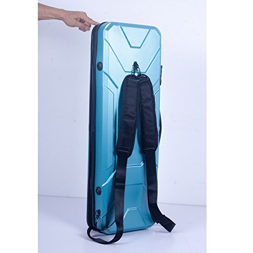 image for Crossrock CRA400VFTU 4/4 Full Size Violin Case, Zippered ABS Molded Ba