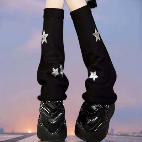 Image of Goth Leg Warmers Women Cute Y2k Harajuku Punk Rave Emo Grunge Winter