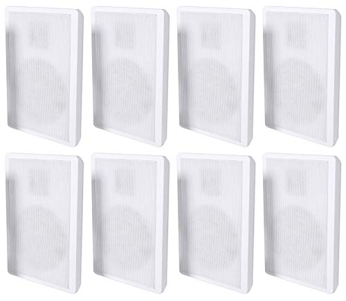 Rockville 8 RockSlim White Home Theater 5.25