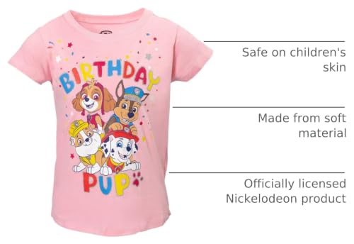 Image of Paw Patrol Girls' Glitter T-Shirt Toddler to Big Kid