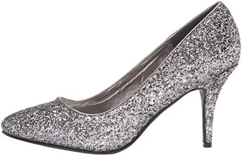 Ellie Shoes Women's 411-SHIMMER Pump, Pewter, 13 | Image 7