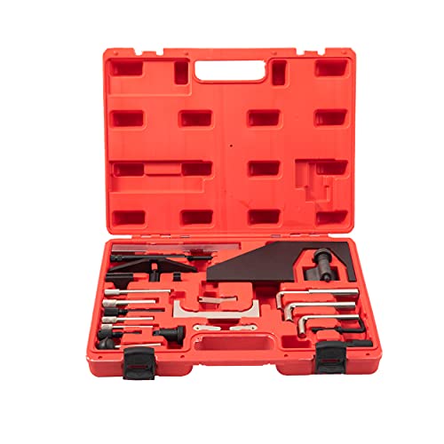 Shankly Engine Timing Tool Set Compatible for Ford and Mazda with Twin Cam Turbo Engine, Includes Flywheel, Camshaft Pump, Belt Tensioning Tool, Heavy Duty Repair Kit with Carrying Case