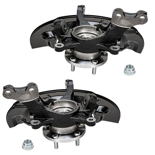 Image of Detroit Axle - Front Steering Knuckles w /Hubs Lower Control Arms Replacement for 2012-2017 Toyota Camry L LE XLE 2.5L