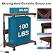 Height Adjustable Computer Tower Stand with Charge Station and USB Charging Port, 2-Tier ATX-Case Cart, Under Desk Mobile PC Stand, CPU Holder Cart with Locking Caster Wheels for Fits Most PC